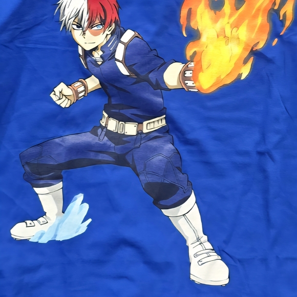 My Hero Academia (Shouto Todoroki) Anime Blue T-shirt 2XL New - Picture 2 of 4